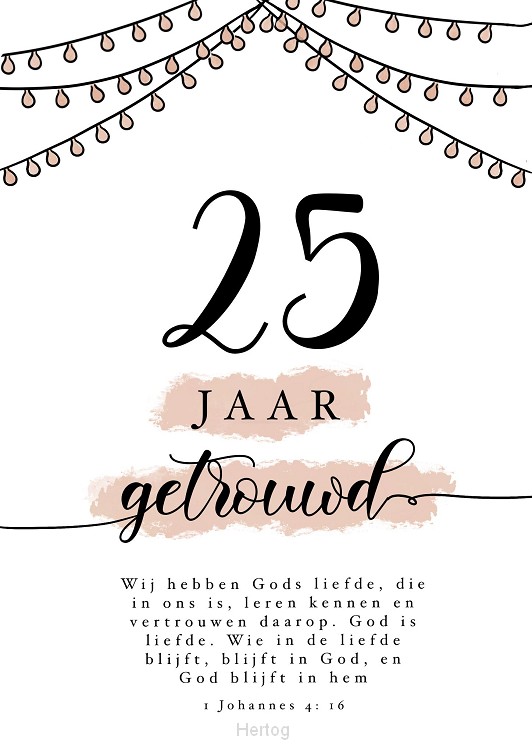 25 jaar getrouwd - kaart
