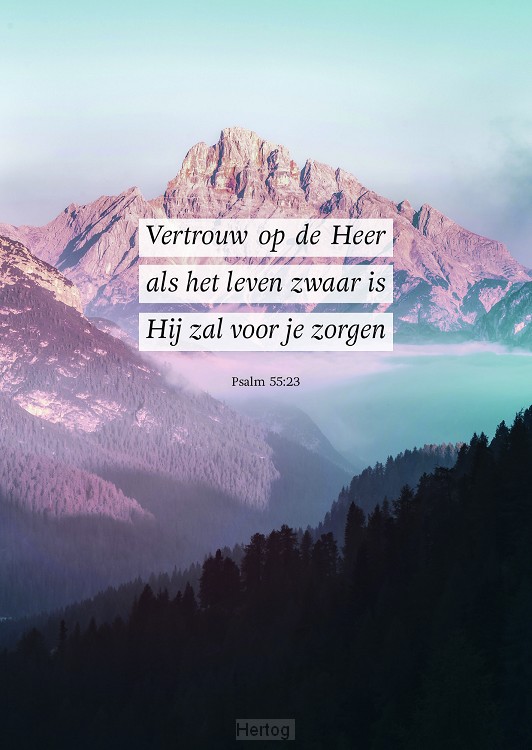 Vertrouw op de Heer - enkele kaart met envelop