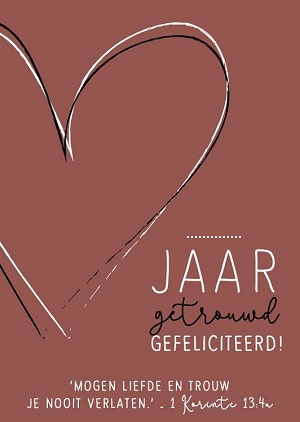 .. jaar getrouwd gefeliciteerd! - kaart