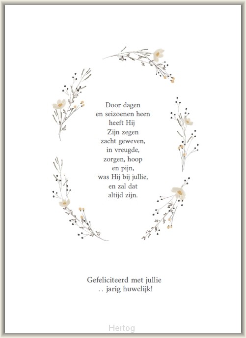 Gefeliciteerd met jullie ... jarig huwelijk! - enkele kaart met envelop